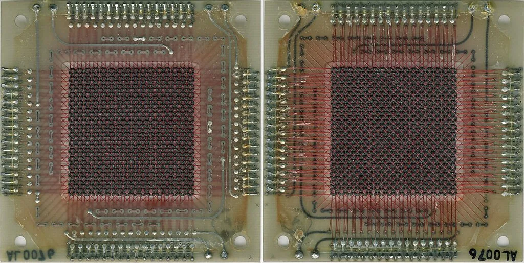 Imagen de núcleos magnéticos de RAM